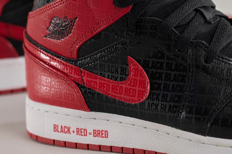 나이키 에어 조던 1 미드 '브레드' 실물 착용 사진, 블랙, 레드, BLACK + RED = BRED