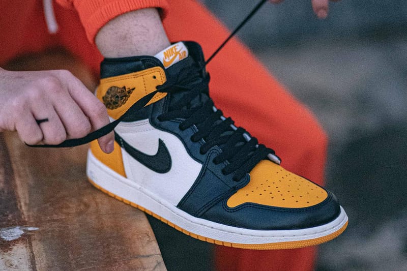 나이키 에어 조던 1 하이 '옐로 토' 실물 상세 사진 유출