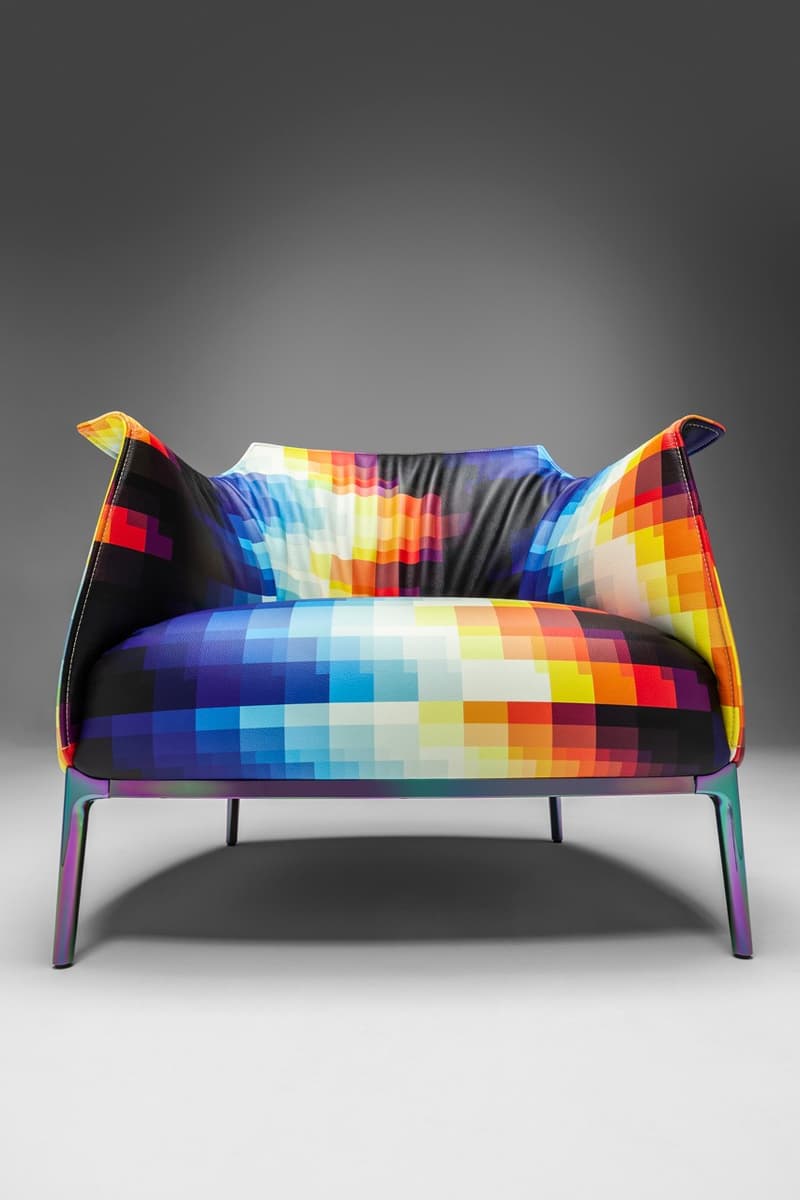 poltrona frau furniture arm chair felipe pantone artist exclusive archibald anniversary collaboration italian leather