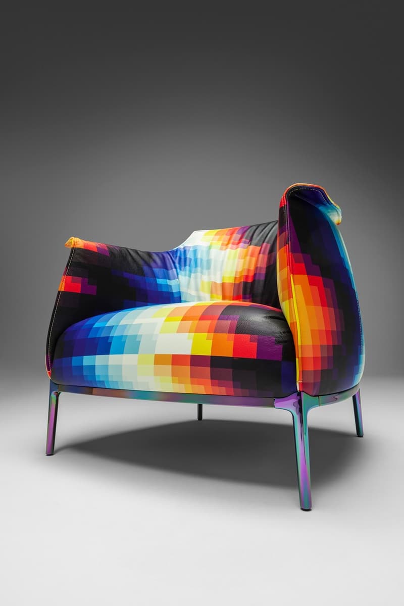 poltrona frau furniture arm chair felipe pantone artist exclusive archibald anniversary collaboration italian leather