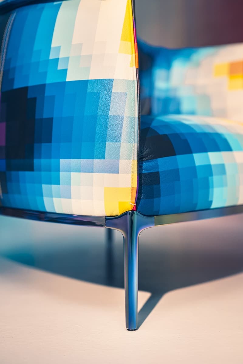 poltrona frau furniture arm chair felipe pantone artist exclusive archibald anniversary collaboration italian leather