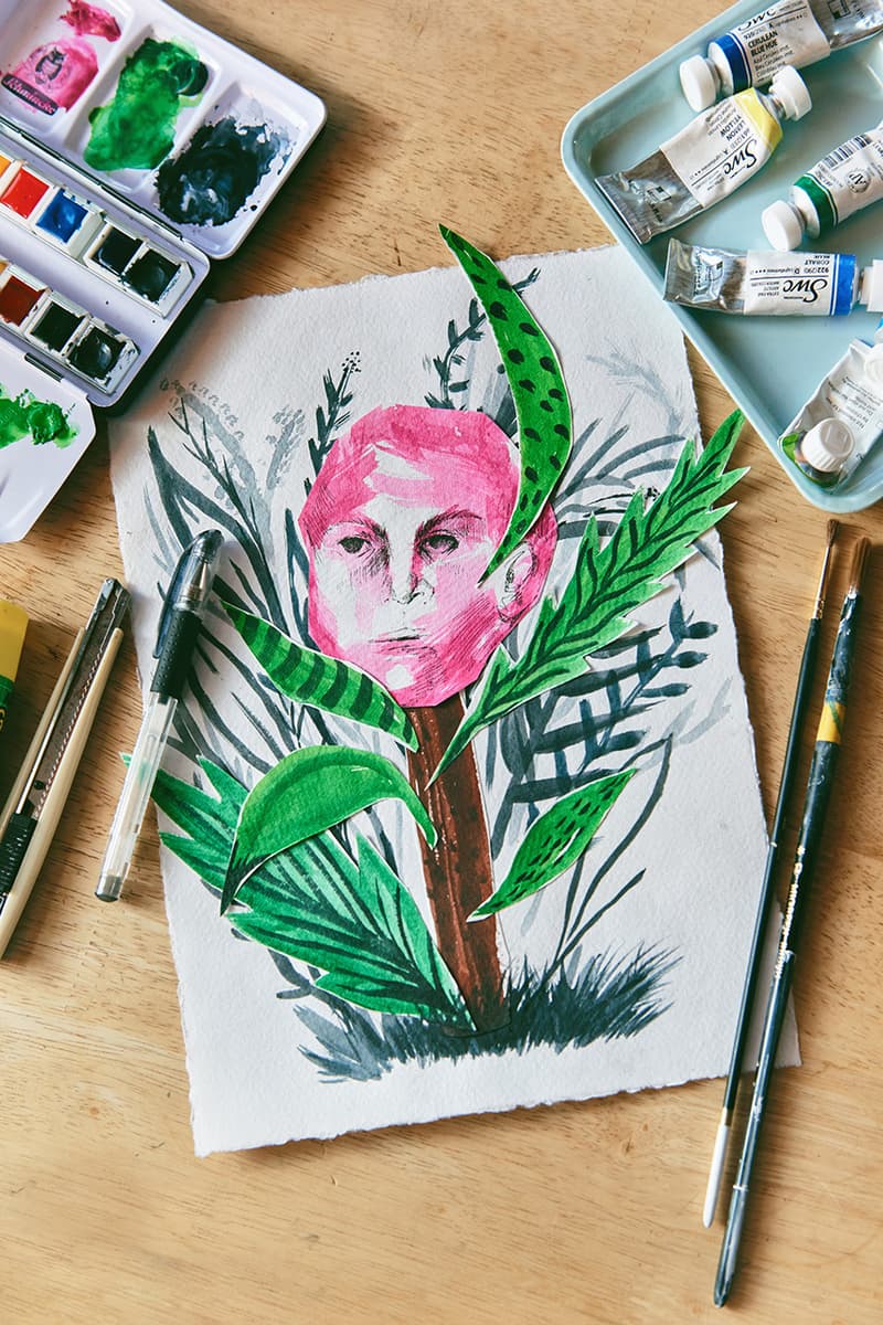 HOW TO: 한솔이 알려주는 수채화와 콜라주의 색다른 조합 artist hansol hand draw a collage