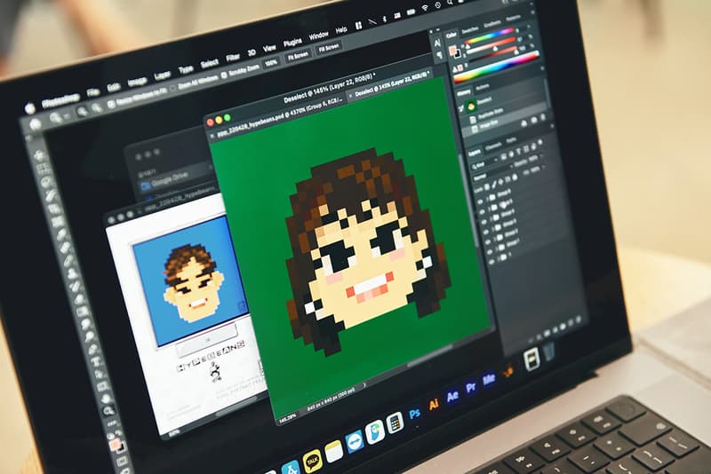 하입빈즈와 주재범의 ‘픽셀 포트레이트’ 이벤트 현장, 카페, 역삼동, 커피