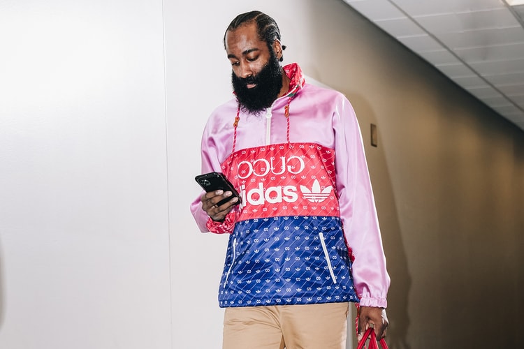 NBA 슈퍼스타 제임스 하든이 입은 구찌 x 아디다스 하프 집 재킷 살펴보기