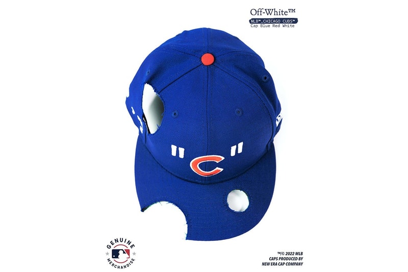 오프 화이트 x MLB x 뉴에라, 6개 야구팀을 기념하는 협업 컬렉션 출시, 시카고 화이트삭스, LA 다저스, 마이애미 말린스, 오클랜드 애슬레틱스, 토론토 블루제이스, 시카고 컵스