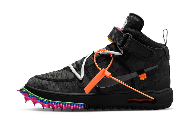 오프 화이트 x 나이키 에어 포스 1 미드 '블랙' 공식 사진 전체 공개