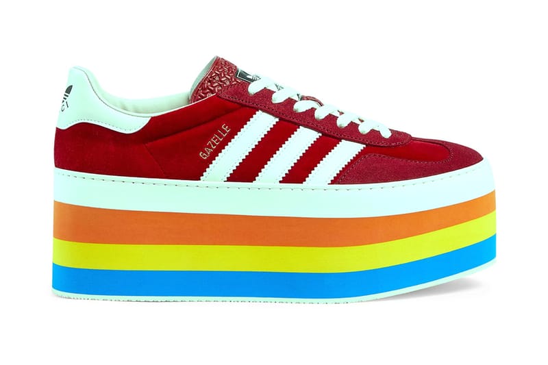 무지개떡 미드솔, 구찌 x 아디다스 가젤 플랫폼 국내 출시