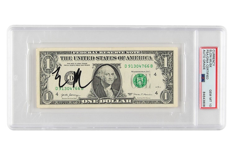 일론 머스크 사인된 1달러 지폐, 현재 4백만 원에 경매 중