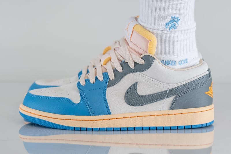 나이키 에어 조던 1 로우 'UNC 그레이' 착용 사진 살펴보기