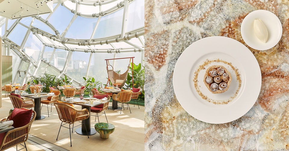 루이 비통의 알랭 파사르 채식 팝업 레스토랑, 메뉴 및 내부 살펴보기