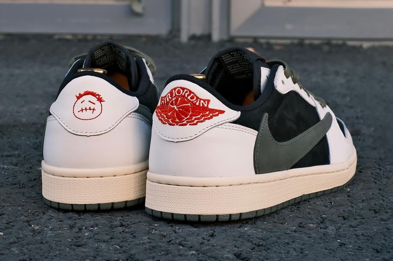 트래비스 스콧 x 에어 조던 1 로우 ‘올리브’ 추가 디테일 이미지 공개, 나이키, 캑터스 잭, SNKRS