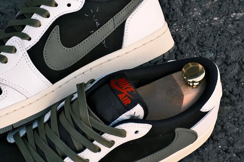 트래비스 스콧 x 에어 조던 1 로우 ‘올리브’ 추가 디테일 이미지 공개, 나이키, 캑터스 잭, SNKRS