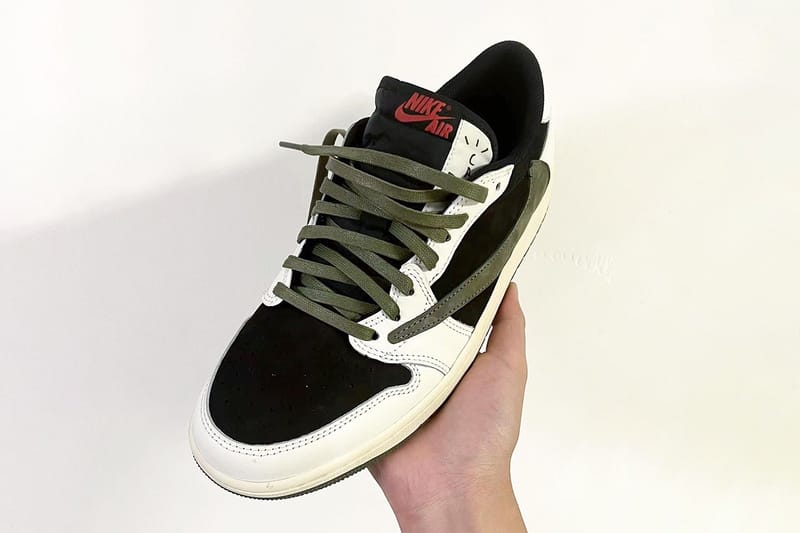 마지막 협업 조던? 트래비스 스콧 x 에어 조던 1 로우 '올리브' 실물