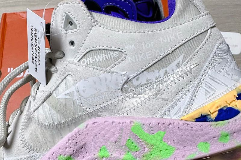 오프 화이트 x 나이키 '에어 테라 포마'의 첫 유출 사진, 버질 아블로, 옵화, 콜라보