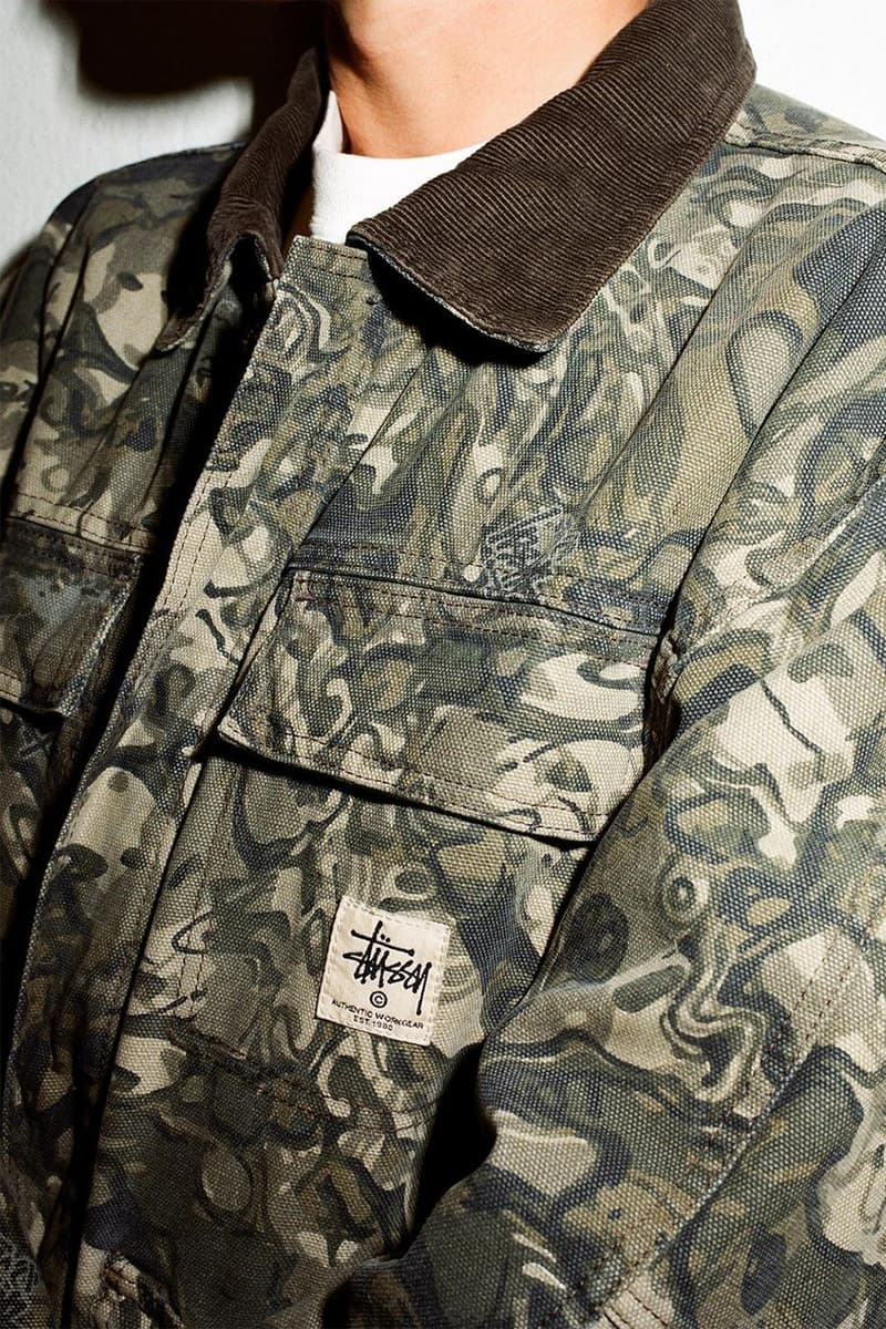 스투시 2022 홀리데이 컬렉션 출시 정보, 카무플라주, 카모, 워크웨어, 니트, 레더 재킷, 가죽