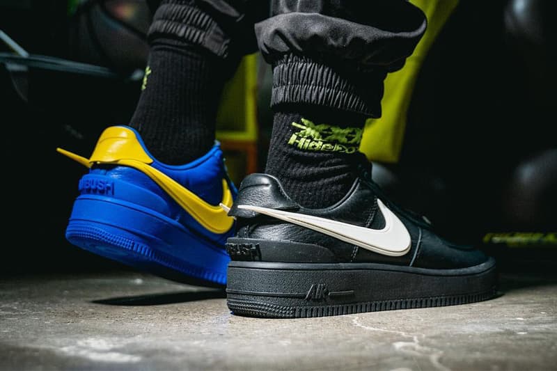 앰부시 x 나이키 에어 포스 1 '블루/옐로' 착용 사진 살펴보기, ambush, nike, af1, blue, yellow