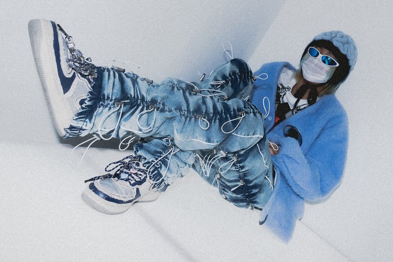 99%IS-, 새로운 워시드 데님 곱창 팬츠 & ‘업사이드 다운 애티튜드‘ 출시