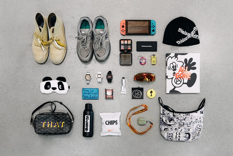 Essentials: 디스이즈네버댓 최종규, 클락스, 뉴발란스, 닌텐도, 오클리, 지샥, 롤렉스, 루이 비통, 톰 삭스, 클롯, 고야드, AOMG, 발란사, 나이키, 보테가 베네타, 퓨추라, 도라에몽, 헬로키티, 프라그먼트 디자인, 포켓몬, 후지와라 히로시, 바이레도, 에디슨 첸, 코코 크러쉬, 서브마리너, ALL GONE