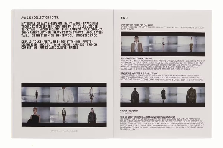 헬무트 랭 2023 FW ‘YOꓭWOƆ’ 전시 기념 한정판 매거진 공개했다