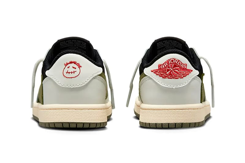 트래비스 스콧 x 에어 조던 1, 올리브 컬러웨이 공식 이미지 공개