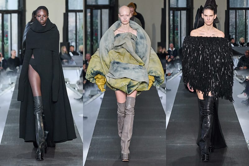 릭 오웬스의 2023 FW 여성복 컬렉션 공개