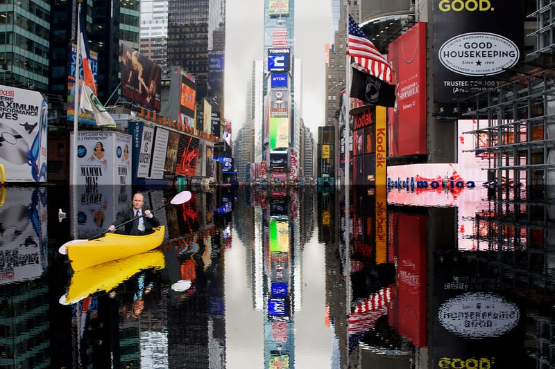 뉴욕이 해수면 아래로 가라앉고 있다