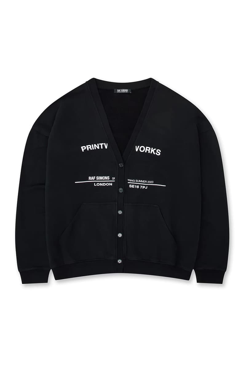 라프 시몬스의 역사를 회고하는 나열된 ‘투어 카디건’이 출시됐다, raf simons, 라프 시몬스 아카이브, 아카이브 제품, 2023 SS