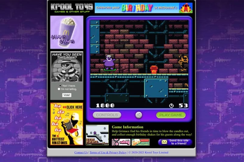 맥도날드가 레트로 게임을 출시했다