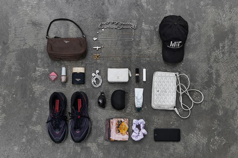 Essentials: 백규희, 하입비스트 에센셜, 워스트 스케이트샵, 지초이, 호카, 고야드, 프라다, 샤넬, 몽벨, 하이츠 스토어, 톰 포드, 논픽션, 챕스틱, 로토 리세, OPI, 사피어 배커, 마이아 루스 리, 머드 펄, 혜인서, 애플, 손수건