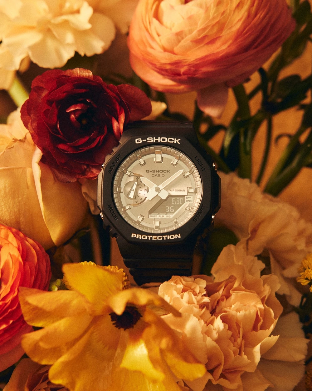 골드, 실버 색상이 가미된 지샥의 GA-2100 컬렉션션 g-shock collection