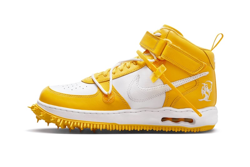 오프 화이트 x 나이키 에어 포스 1 미드 SP ‘바시티 메이즈’ 공개, 옵화, snkrs, 버질 아블로, 신발
