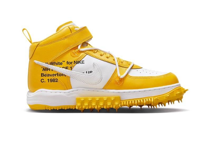 오프 화이트 x 나이키 에어 포스 1 미드 SP ‘바시티 메이즈’ 공개, 옵화, snkrs, 버질 아블로, 신발
