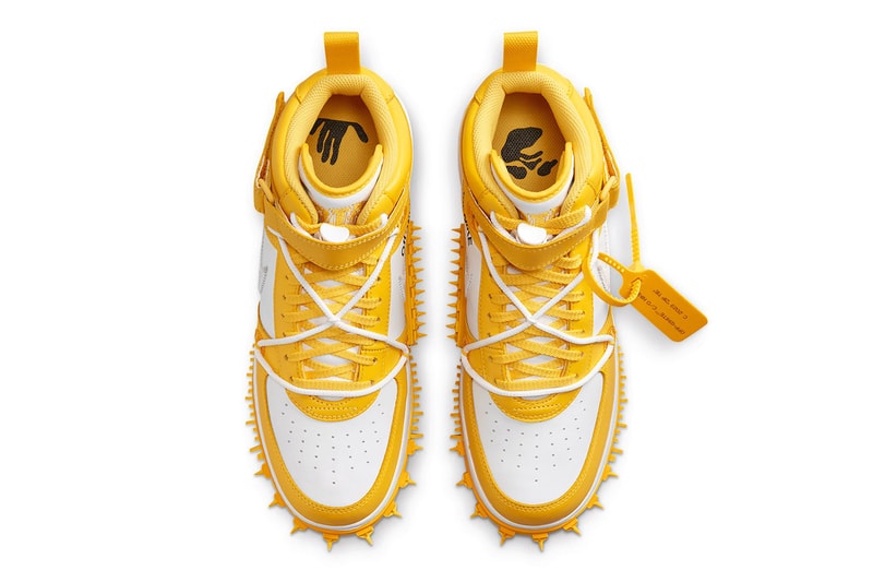오프 화이트 x 나이키 에어 포스 1 미드 SP ‘바시티 메이즈’ 공개, 옵화, snkrs, 버질 아블로, 신발