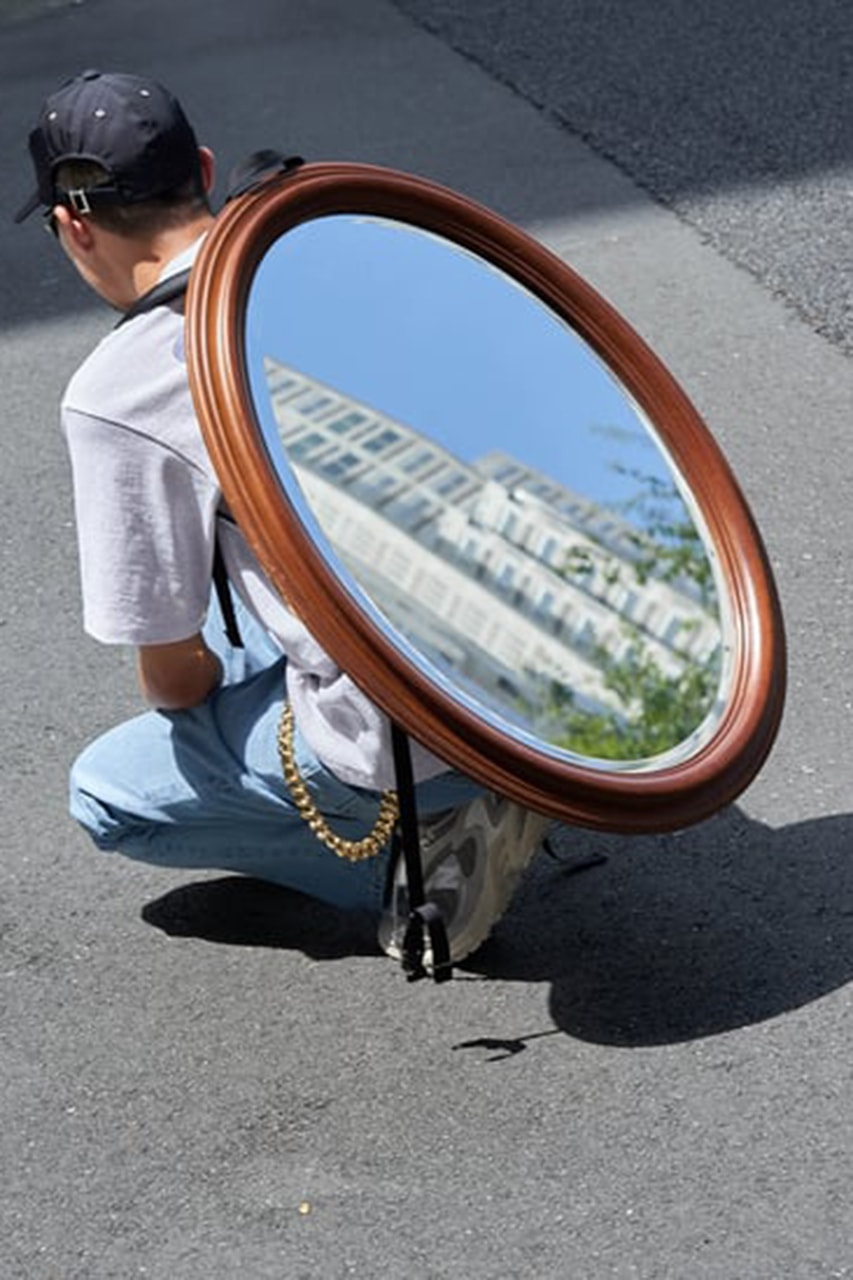 히다카 2024 봄, 여름 컬렉션에서 포착된 ‘거울 배낭’, HIDAKA, 2024年春夏コレクション, ヒダカ