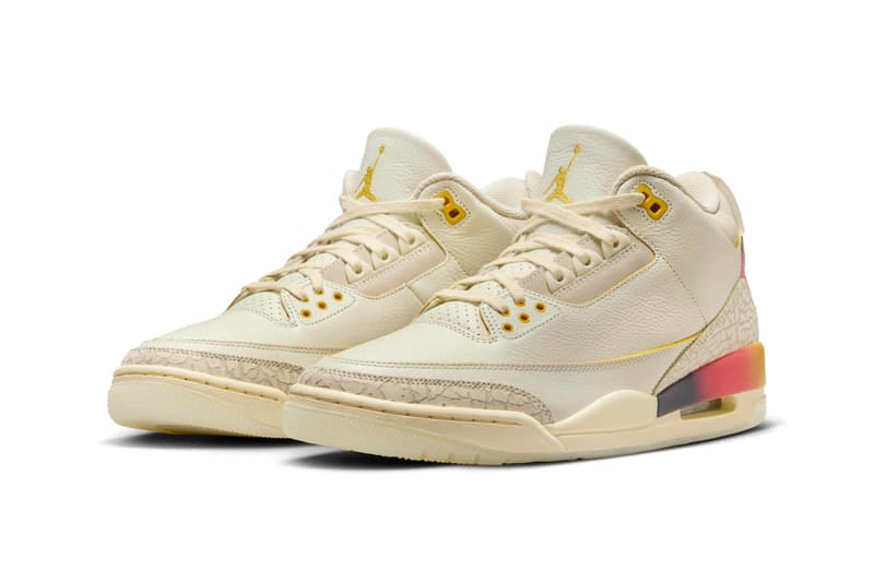 제이 발빈 x 나이키 에어 조던 3 ‘메데진 선셋’ 실루엣, 나이키 SNKRS, 나이키 드롭, 제이 발빈 신상, 나이키 한정, 제이 발빈 한정판