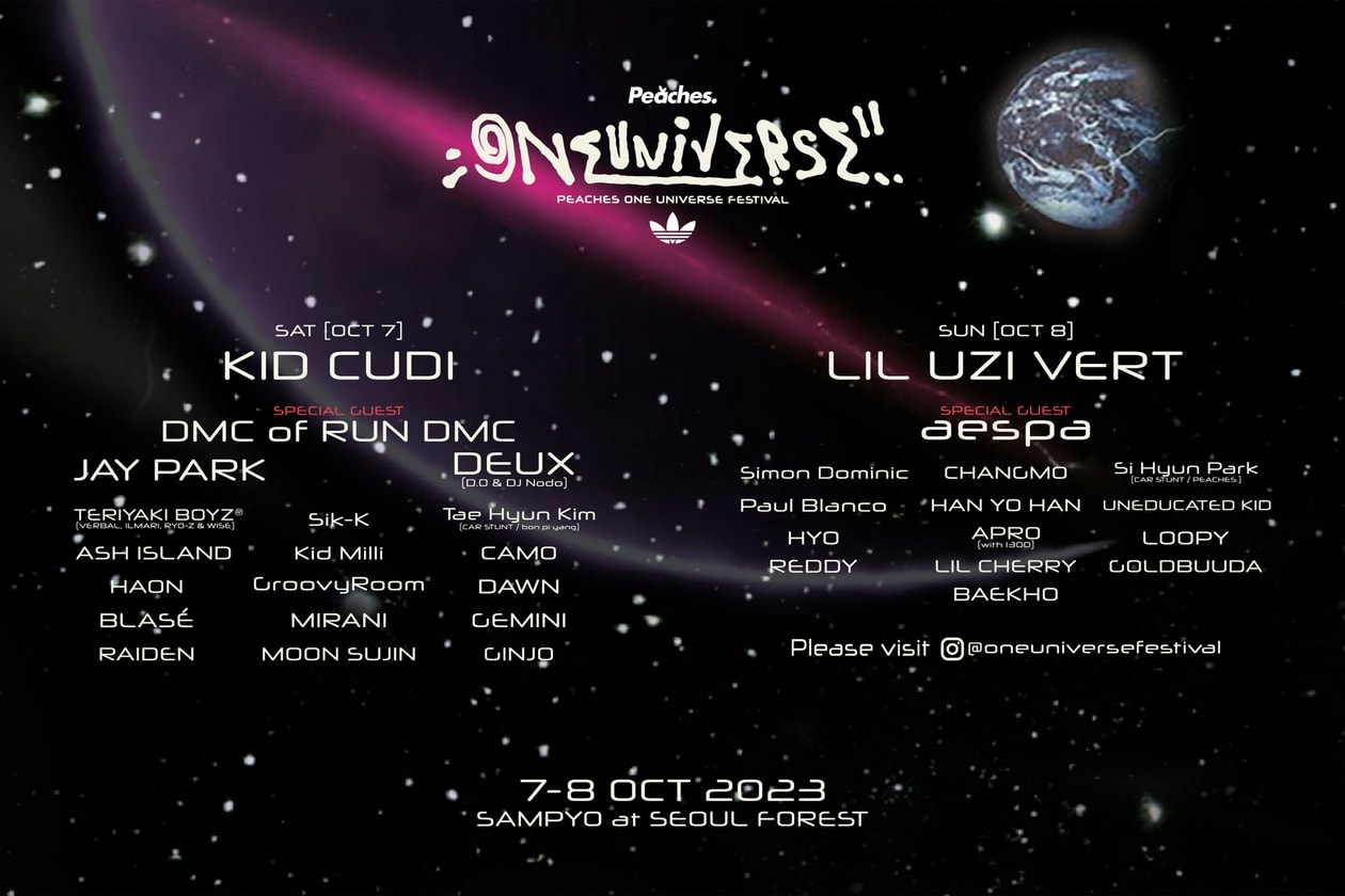 피치스 ‘원 유니버스 페스티벌 2023’ 최종 라인업 & 예매 정보 Peaches one universe festival lil uzi vert 