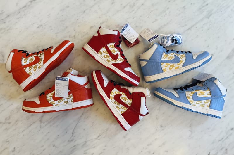 희귀한 슈프림 x 나이키 SB 덩크 하이 샘플이 경매에 오른다, supreme, nike, sb, supreme, nike