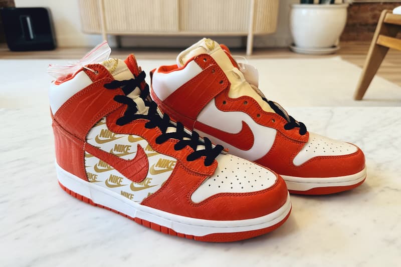 희귀한 슈프림 x 나이키 SB 덩크 하이 샘플이 경매에 오른다, supreme, nike, sb, supreme, nike
