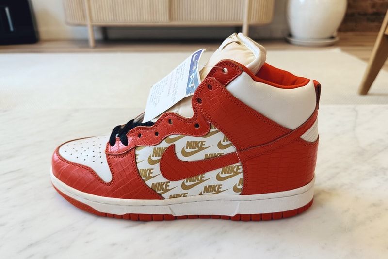 희귀한 슈프림 x 나이키 SB 덩크 하이 샘플이 경매에 오른다, supreme, nike, sb, supreme, nike