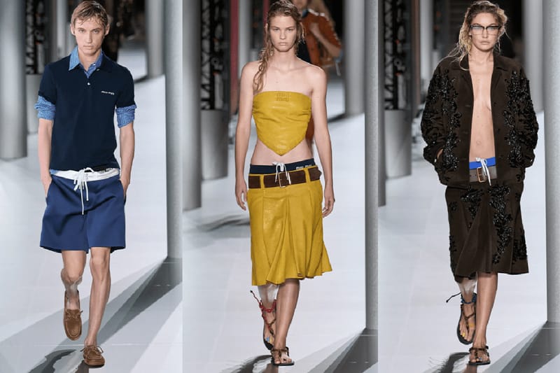 프레피와 번쩍이는 골드, 미우미우 2024 SS 컬렉션 공개