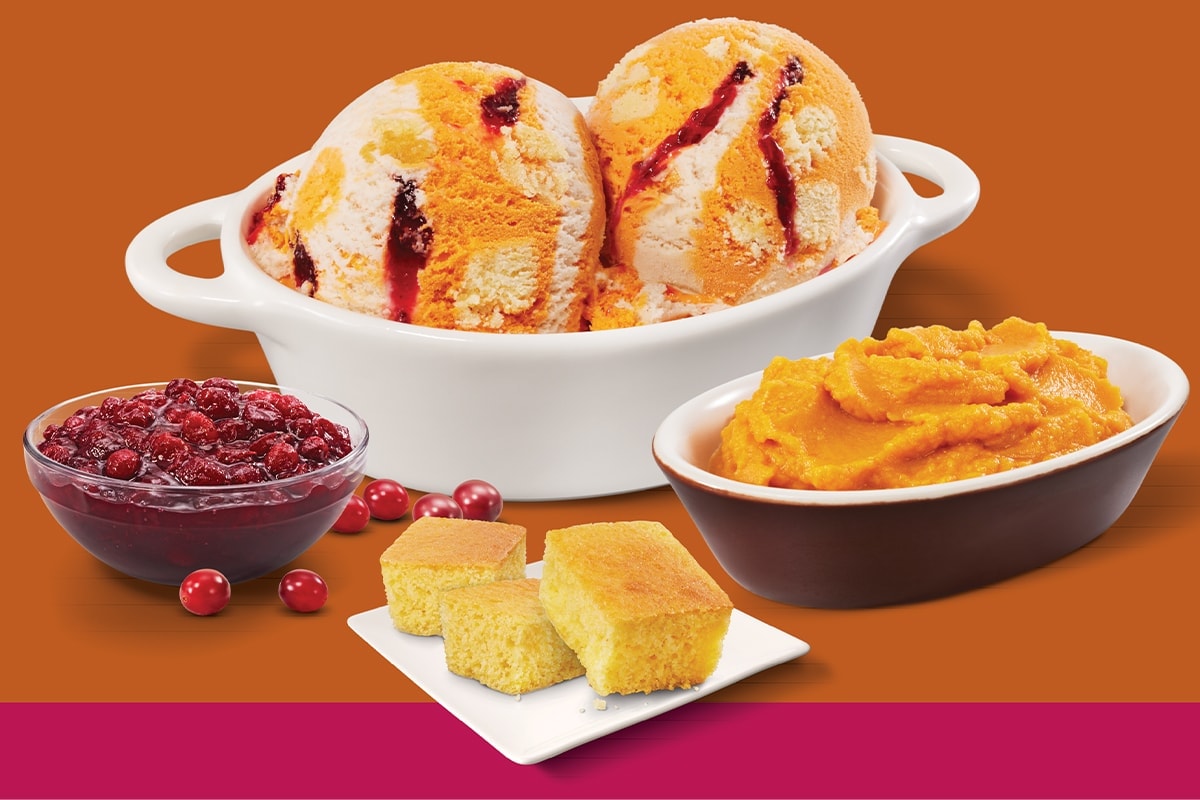 미국 배스킨라빈스, 추수감사절 기념하는 아이스크림 신메뉴와 칠면조 케이크 공개