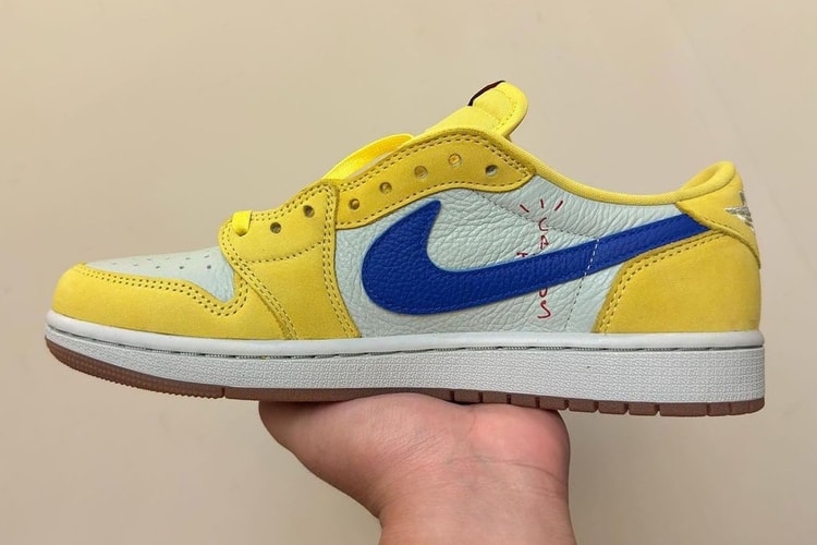 트래비스 스콧의 캑터스 잭 x 에어 조던 1 로우 ‘카나리’의 실물 이미지가 공개됐다