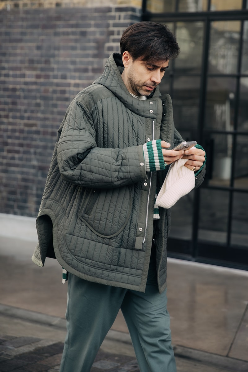 ‘하입비스트’ 포착, 2024 FW 런던 패션위크 스트리트 스타일, hypebeast, streetstyle, streetsnap, 런던 패션, 버버리, 시몬 로샤, jw 앤더슨, 영국 패션