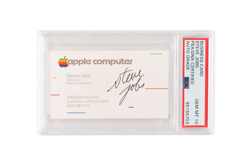 스티브 잡스 서명 명함 2억4000만 원에 낙찰됐다