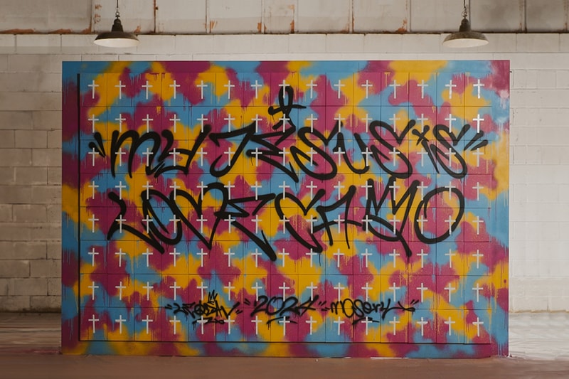 그래피티의 캔버스가 된 1백 개의 십자가 mosery graffiti artist leodav easter edition