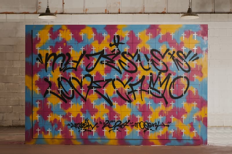 그래피티의 캔버스가 된 1백 개의 십자가 mosery graffiti artist leodav easter edition