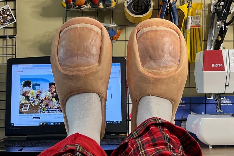 한 스니커 아티스트가 제작한 거대한 발가락 형태의 풋웨어 살펴보기, sneaker artist 