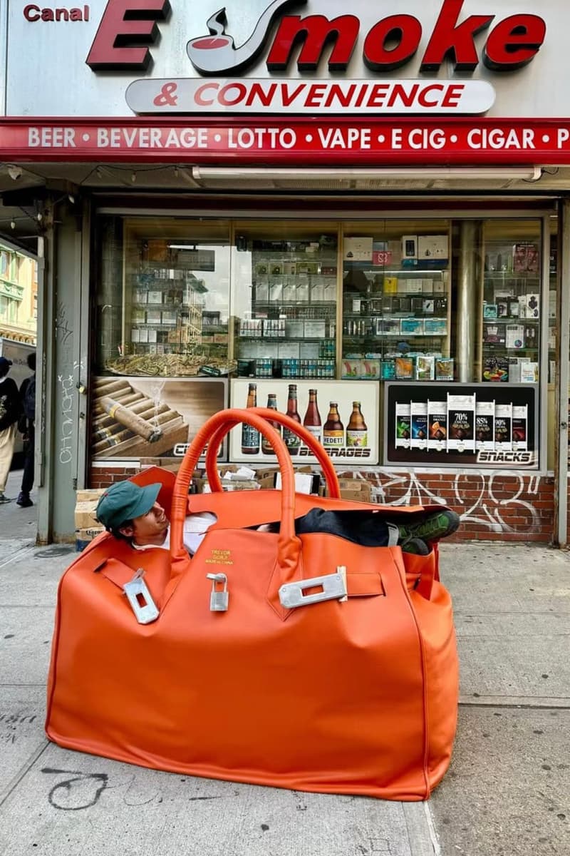 아티스트, 트레버, 고지, 거대, 한, 오버, 사이즈, 에르메스, 버킨, 백,  공개, 예술, 작품, 가방, 명품, 브랜드, 하우스