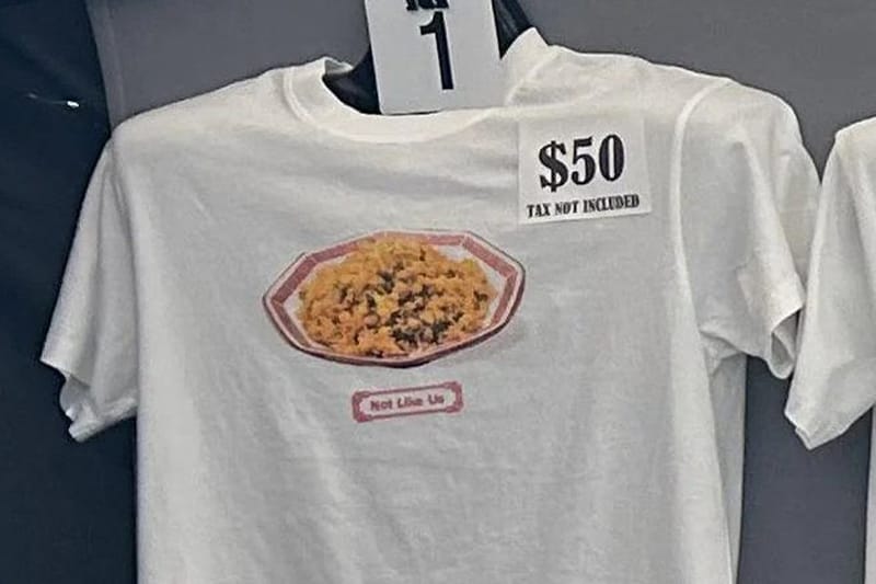 켄드릭 라마, 드레이크와의 디스전에서 언급한 중식당을 콘셉트로 한 티셔츠 발매