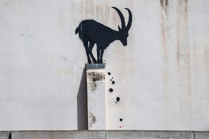 뱅크시의 새로운 작품이 공개됐다